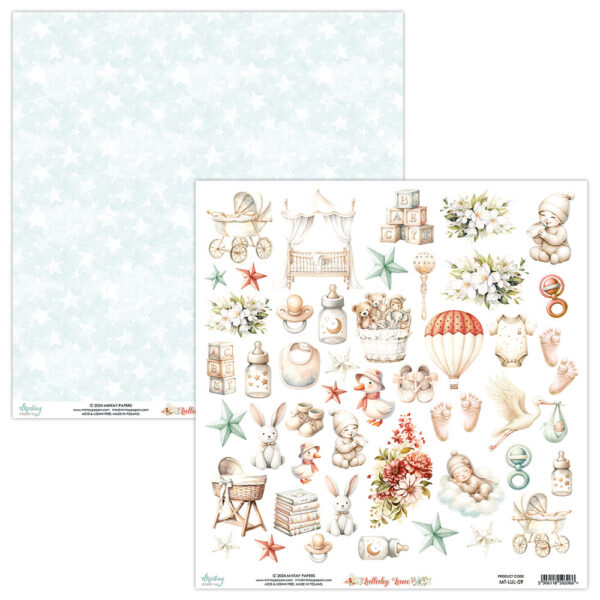 Mintay Lullaby Lane 12 X 12 Elements Paper Mintay Lullaby Lane 12 X 12 Elements Paper