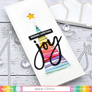 WAFFLE FLOWER STAMP & DIE OVERSIZED JOY COMBO