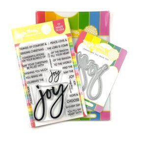 WAFFLE FLOWER STAMP & DIE OVERSIZED JOY COMBO