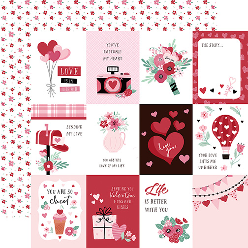 Echo Park Valentine's Day 12X12 3X4 Journaling Cards