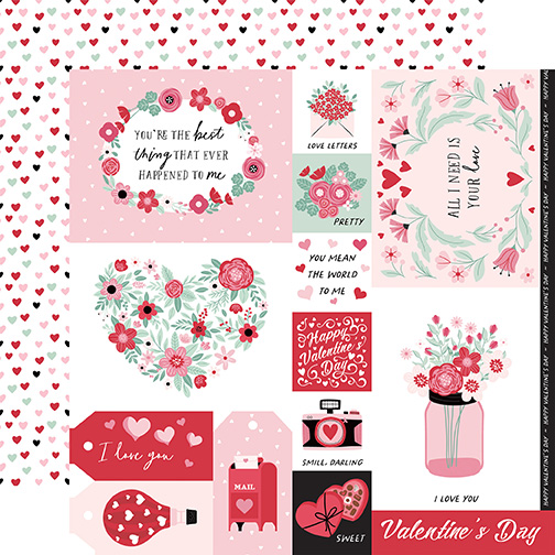 Echo Park Valentine's Day 12X12 Multi Journaling Cards
