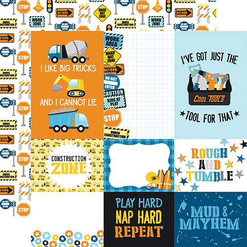 Echo Park Little Builder 12X12 Multi Journaling Cards