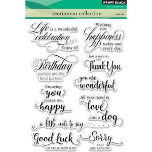 PENNY BLACK STAMP CLEAR SENTIMENT COLLECTION