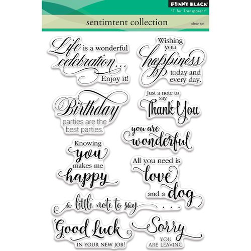PENNY BLACK STAMP CLEAR SENTIMENT COLLECTION