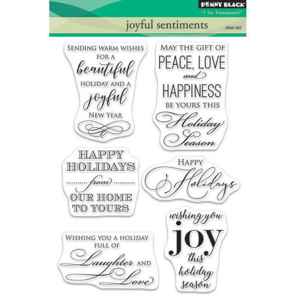 PENNY BLACK JOYFUL SENTIMENTS CLEAR STAMp