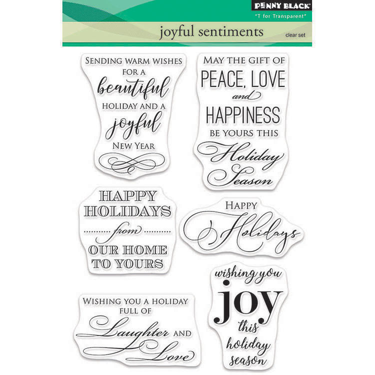 PENNY BLACK JOYFUL SENTIMENTS CLEAR STAMp