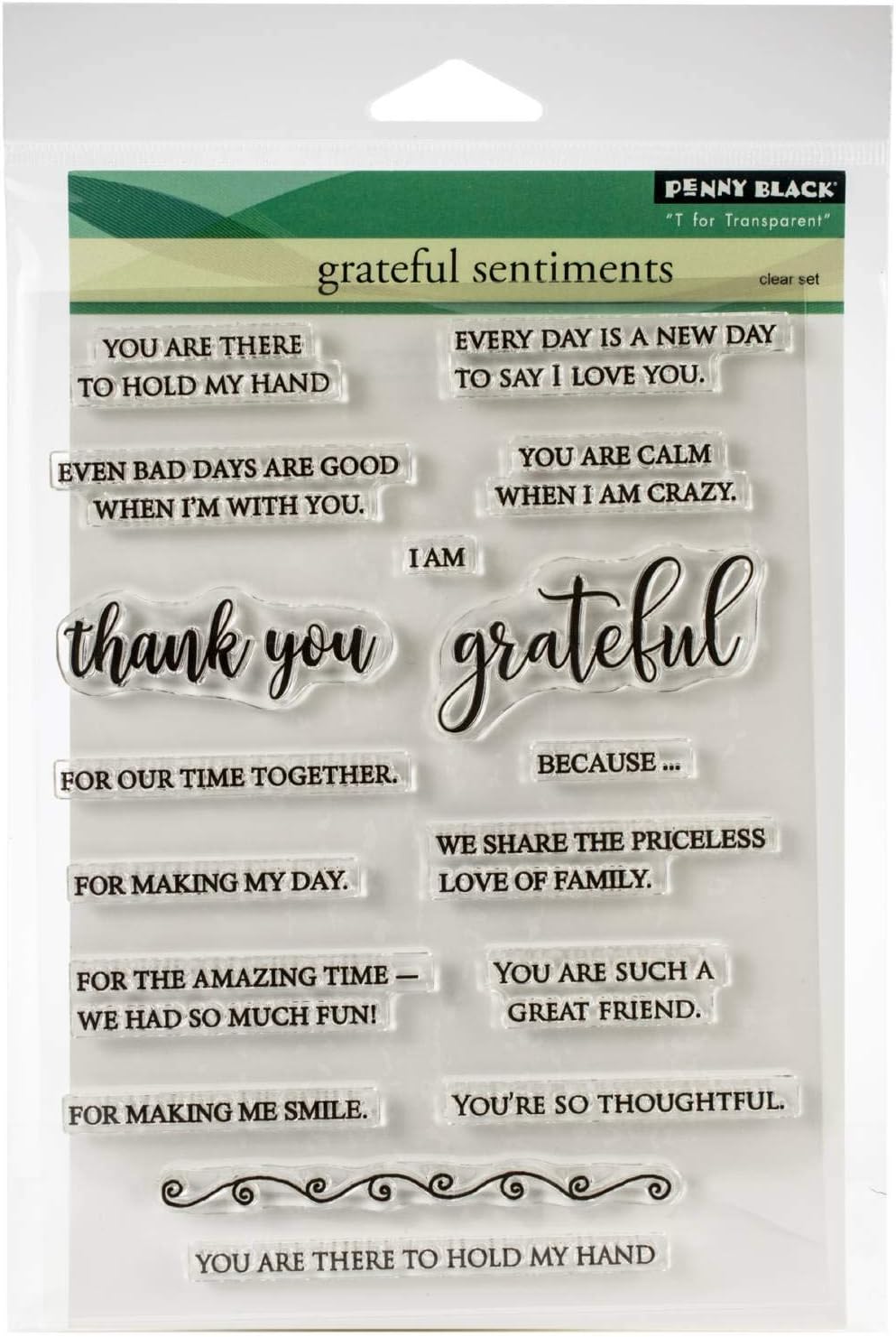 PENNY BLACK CLEAR GRATEFUL SENTIMENTS