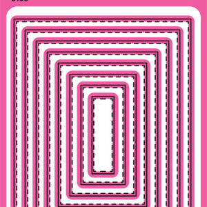 PINK & MAIN DIE STITCHED RECTANGLE 2