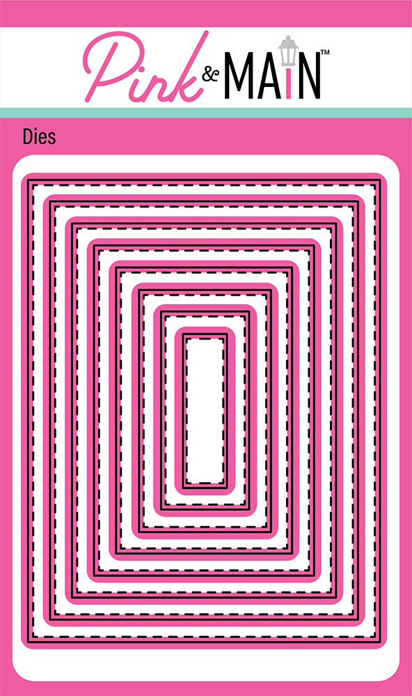PINK & MAIN DIE STITCHED RECTANGLE 2