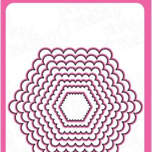PINK & MAIN DIE SCALLOP HEXAGON