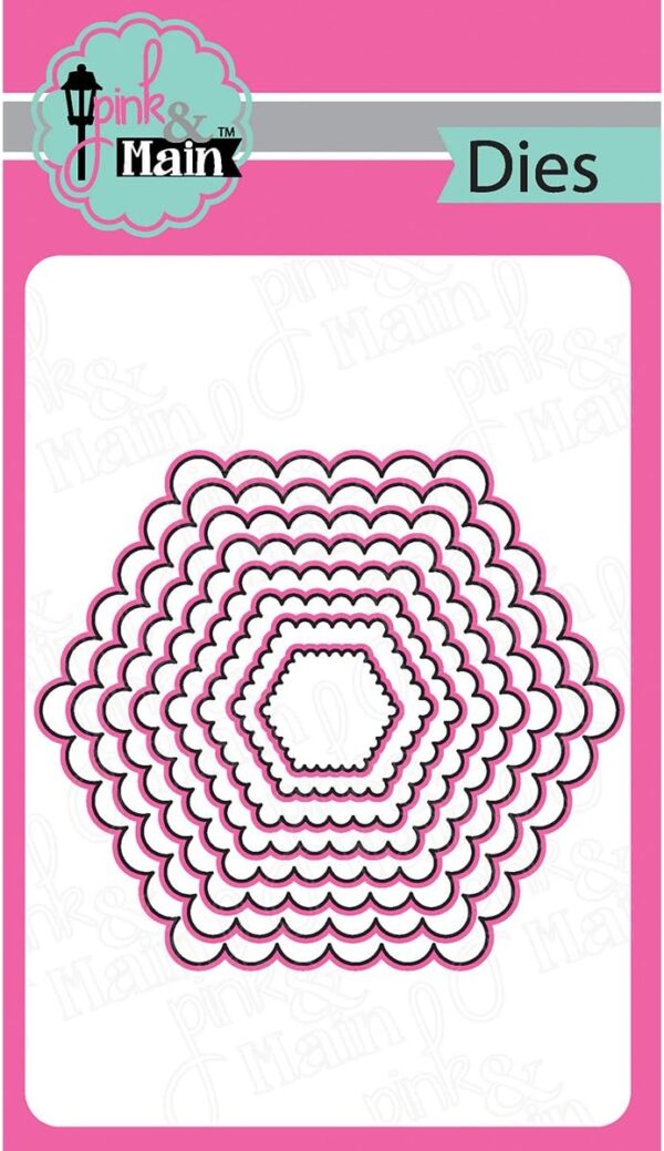 PINK & MAIN DIE SCALLOP HEXAGON