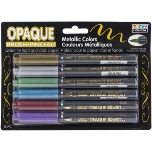 MARVY UCHIDA OPAQUE BRUSH METALLIC MARKER