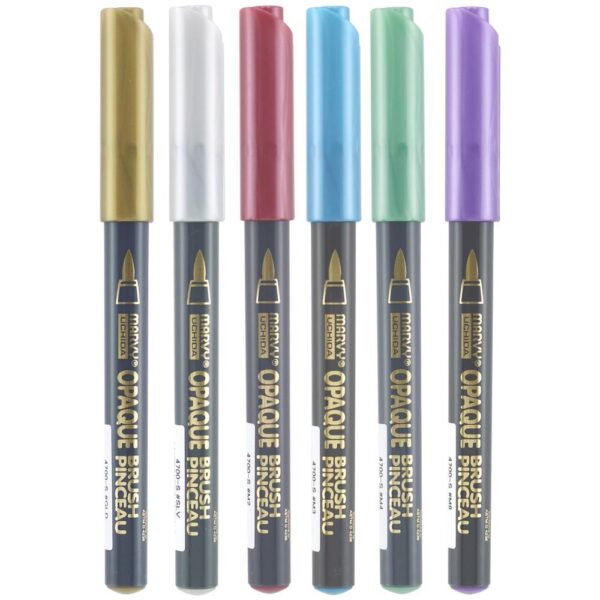 MARVY UCHIDA OPAQUE BRUSH METALLIC MARKER