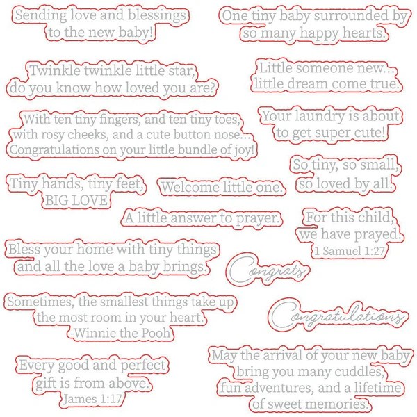 HONEY BEE INSIDE WELCOME BABY SENTIMENTS