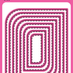 PINK & MAIN DIE MOD STITCHED RECTANGLE