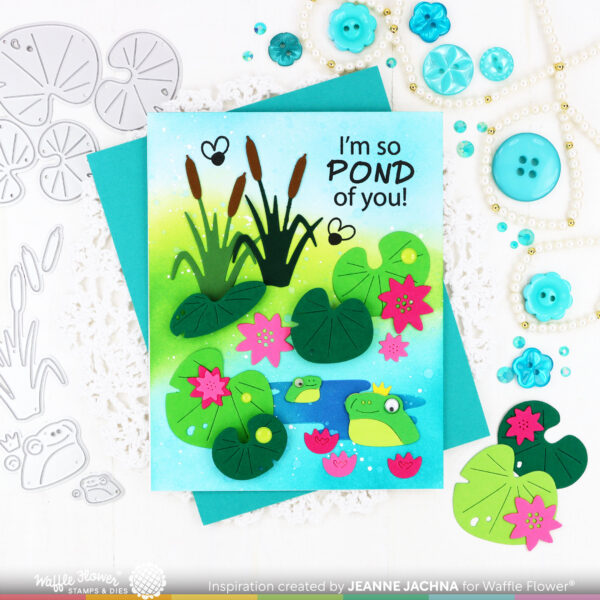 Waffle Flower Die Pond With Lily Pads