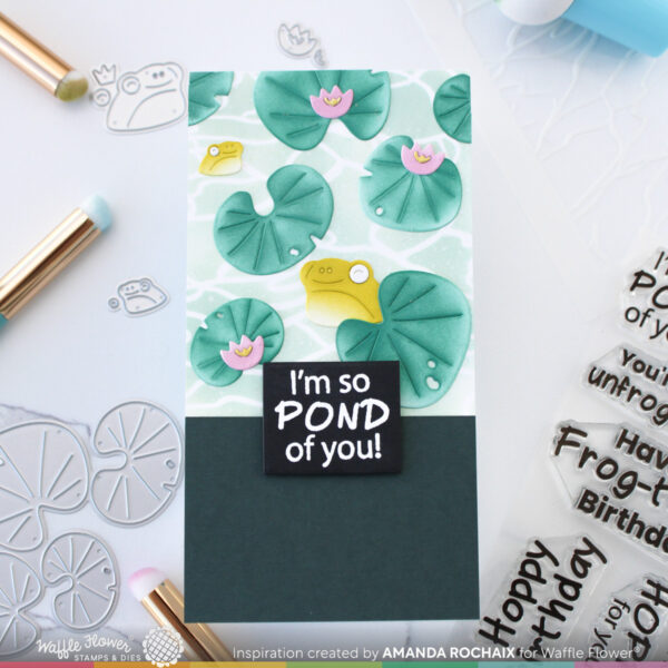 Waffle Flower Die Pond With Lily Pads