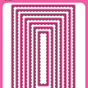 PINK & MAIN DIE STITCHED MINI SLIM RECTANGLE SET 1