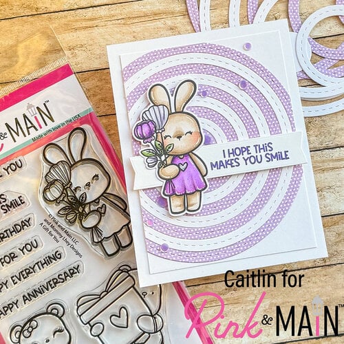 PINK & MAIN DIE STITCHED CIRCLE FRAMES