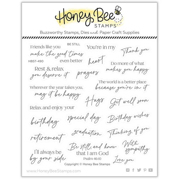 HONEY BEE STAMP BE STILL