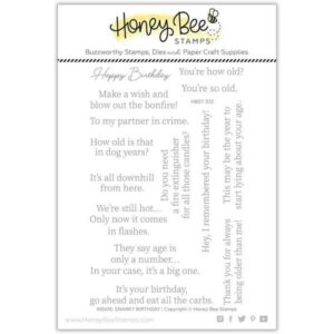 HONEY BEE STAMP INSIDE SNARKY BIRTHDAY SENTIMENTS