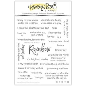 HONEY BEE STAMP LOOK FOR THE RAINBOW