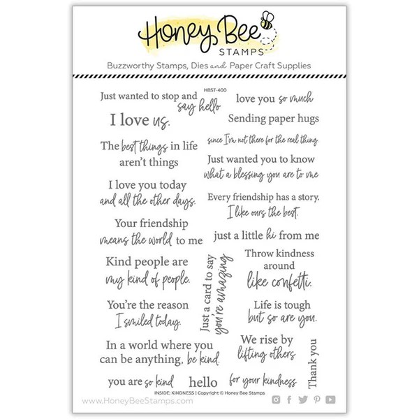 HONEY BEE STAMP INSIDE KINDNESS SENTIMENTS