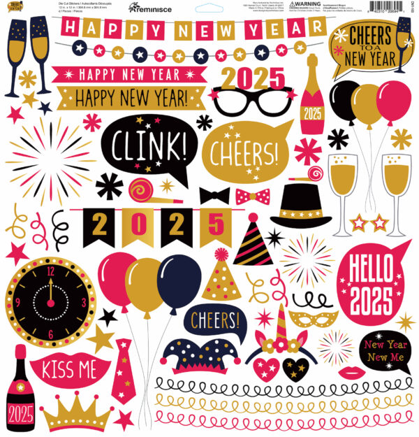 Reminisce Cheers To A New Year Sticker Reminisce Cheers To A New Year Sticker