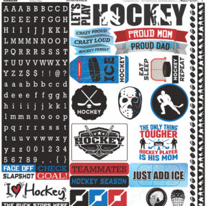 Reminisce Let's Play Hockey Sticker