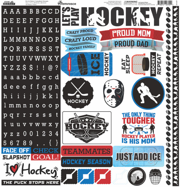 Reminisce Let's Play Hockey Sticker