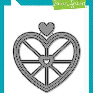 Lawn Fawn Die Stitched Happy Heart Geo Frame Add-on