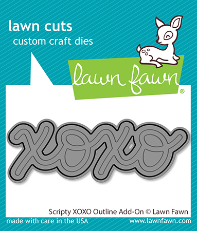 Lawn Fawn Die Scripty Xoxo Outline Add-on Lawn Fawn Die Scripty Xoxo Outline Add-on