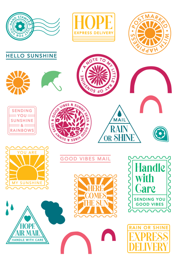 LDRS Stamp Here Comes the Sun Postage Collage LDRS Stamp Here Comes the Sun Postage Collage
