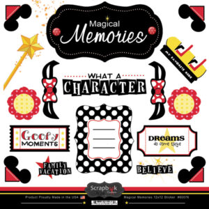 SCRAPBOOK CUSTOMS 12X12 STICKER MAGICAL MEMORIES