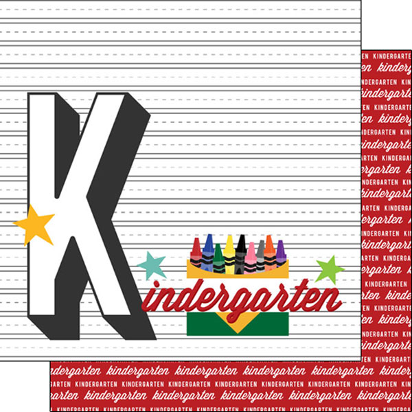 SCRAPBOOK CUSTOMS GRADES 12X12 KINDERGARTEN
