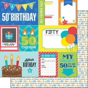 SCRAPBOOK CUSTOMS 12X12 BIRTHDAY 50TH