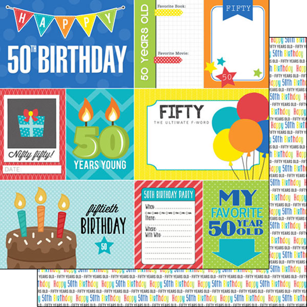 SCRAPBOOK CUSTOMS 12X12 BIRTHDAY 50TH
