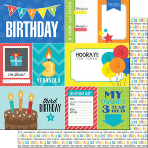 SCRAPBOOK CUSTOMS 12X12 BIRTHDAY 3RD
