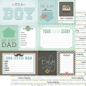 SCRAPBOOK CUSTOMS 12X12 BABY BOY NEWBORN