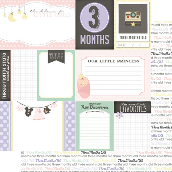 SCRAPBOOK CUSTOMS 12X12 BABY GIRL 3RD MONTH