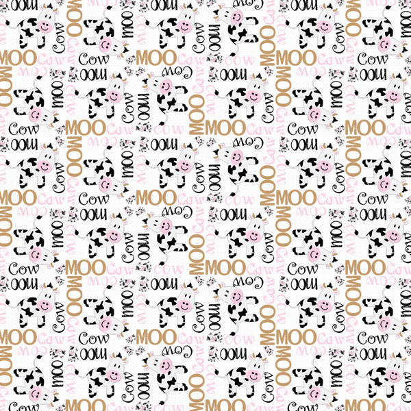 SCRAPBOOK CUSTOMS 12X12 BARN BUDDIES COW