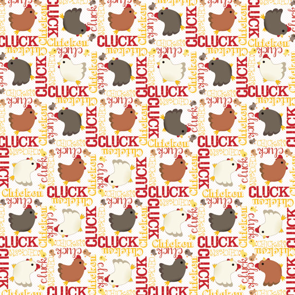 SCRAPBOOK CUSTOMS 12X12 BARN BUDDIES CHICKEN