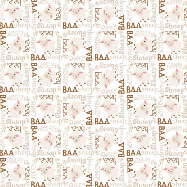 SCRAPBOOK CUSTOMS 12X12 BARN BUDDIES SHEEP