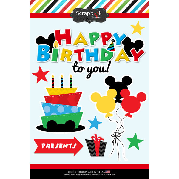SCRAPBOOK CUSTOMS MAGICAL BIRTHDAY STICKER