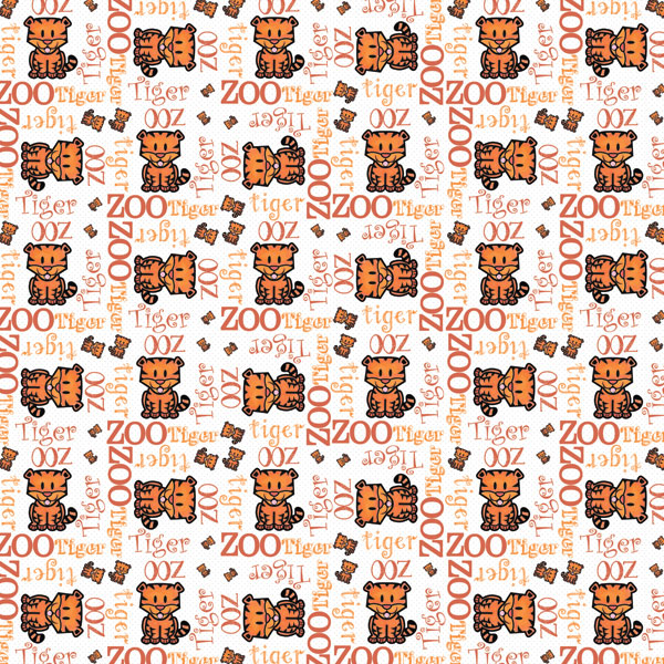 SCRAPBOOK CUSTOMS 12X12 ZOO BUDDIES TIGER