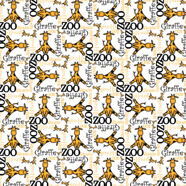 SCRAPBOOK CUSTOMS 12X12 ZOO BUDDIES GIRAFFE