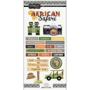 SCRAPBOOK CUSTOMS STICKER AFRICAN SAFARI