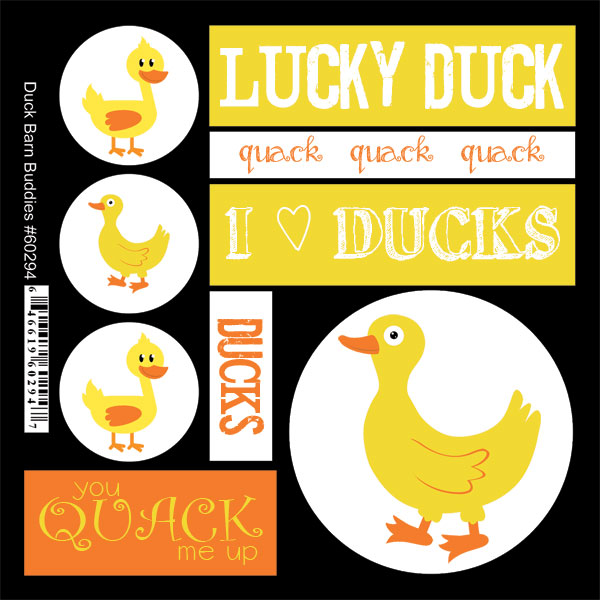 SCRAPBOOK CUSTOMS STICKER DUCK BARN BUDDIES