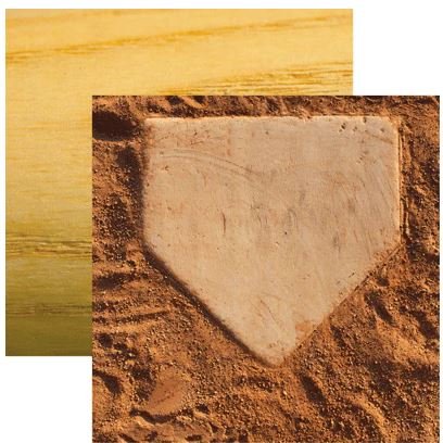 REMINISCE BASEBALL 2 12X12 HOMEPLATE