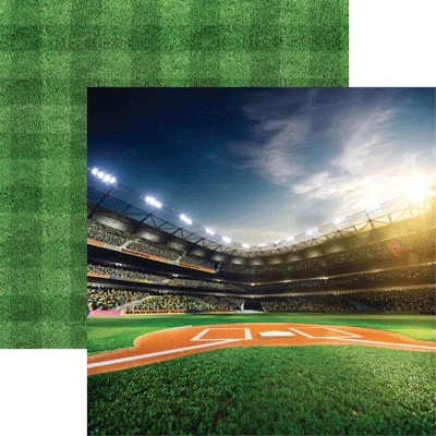 REMINISCE BASEBALL 2 12X12 BRIGHT LIGHTS